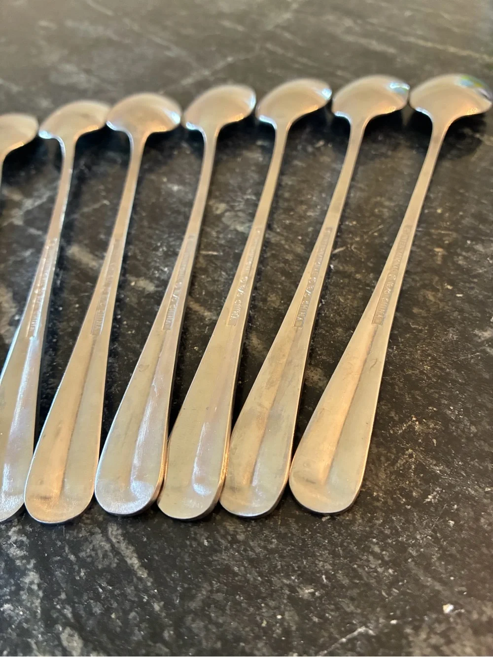 International Stainless Gran Royal Flatware Iced Tea Spoons Lot Of 8
